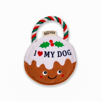 Christmas Pudding Slogan Dog Toys