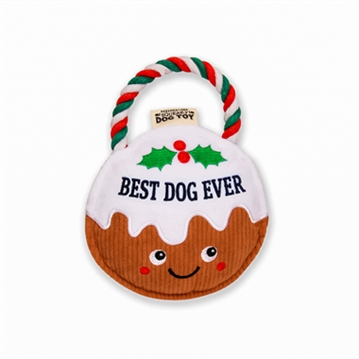 Christmas Pudding Slogan Dog Toys
