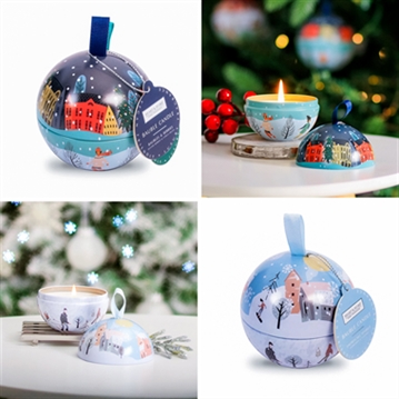 Christmas Tin Candles