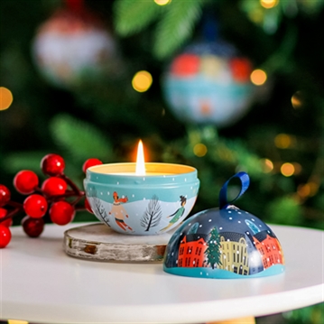 Christmas Tin Candles