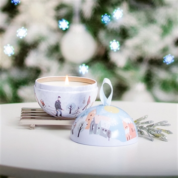 Christmas Tin Candles