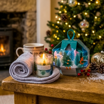 Candle & Socks Gift Set