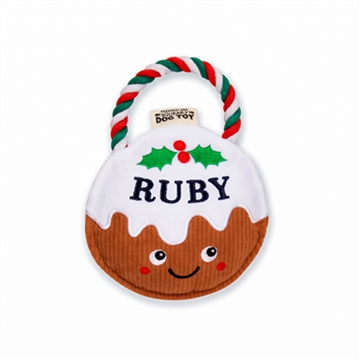Named Christmas Pudding Dog Toys