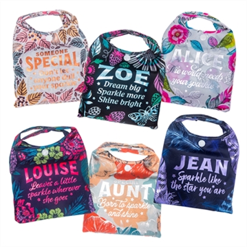 Named Sparkle Shopper Bags