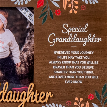 Special Granddaughter Photo Frame