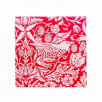 William Morris Raspberry Set of 2 Ceramic Coasters