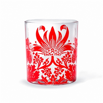 William Morris Raspberry Glass Tumbler