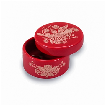 William Morris Raspberry Trinket Box