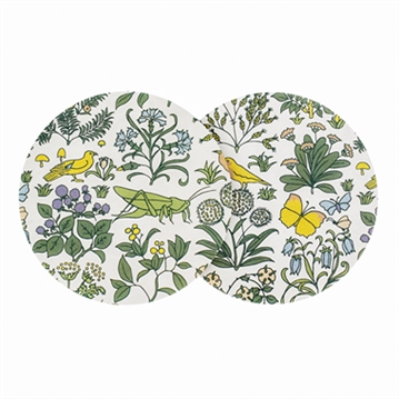 Voysey Apothecary's Garden Set of 2 Ceramic Coasters