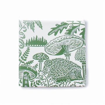Kate Heiss Woodland Green Set of 2 Ceramic Coasters