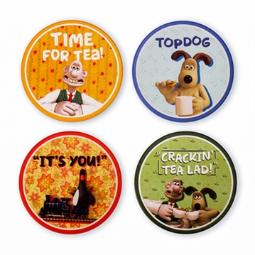 Wallace & Gromit Set of 4 Ceramic Coasters
