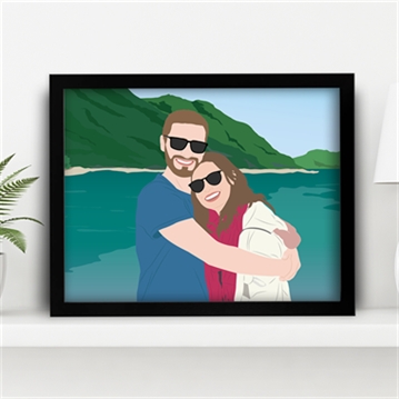 Personalised Couples "Photo-to-Painting" Hand Illustrated Framed Prints