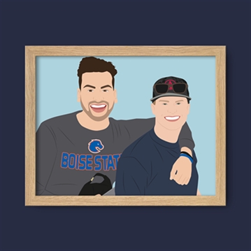 Personalised Couples "Photo-to-Painting" Hand Illustrated Framed Prints