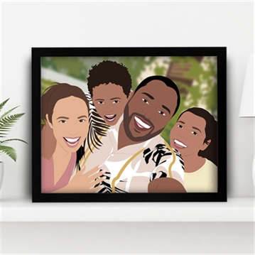Personalised Family "Photo-to-Painting" Hand Illustrated Framed Prints