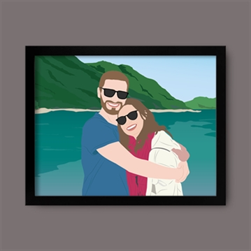 Personalised Family "Photo-to-Painting" Hand Illustrated Framed Prints