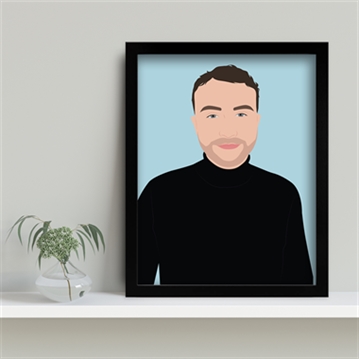 Personalised "Photo-to-Painting" Hand Illustrated Framed Prints for Him