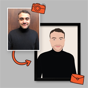 Personalised "Photo-to-Painting" Hand Illustrated Framed Prints for Him