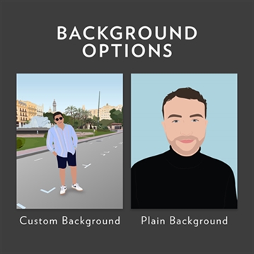 Personalised "Photo-to-Painting" Hand Illustrated Framed Prints for Him