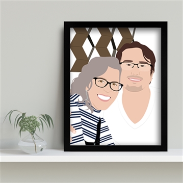 Personalised Parents "Photo-to-Painting" Hand Illustrated Framed Prints