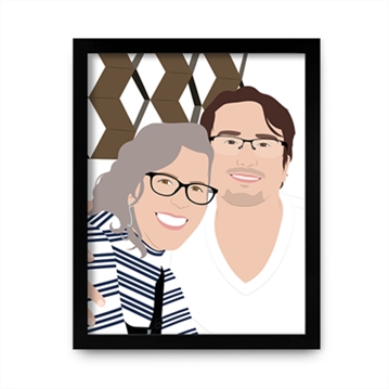 Personalised Parents "Photo-to-Painting" Hand Illustrated Framed Prints