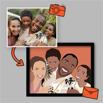 Personalised Parents "Photo-to-Painting" Hand Illustrated Framed Prints