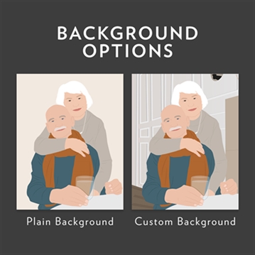 Personalised Grandparents "Photo-to-Painting" Hand Illustrated Framed Prints