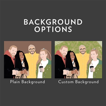 Personalised Friendship "Photo-to-Painting" Hand Illustrated Framed Prints