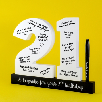 21st Birthday Wooden Numbers and Pen