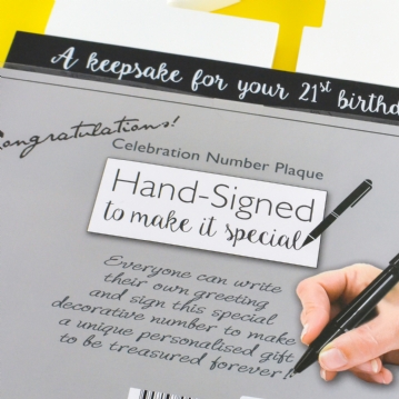 21st Birthday Wooden Numbers and Pen