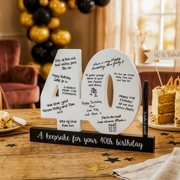 40th birthday wooden numbers