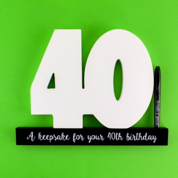 40th birthday wooden numbers