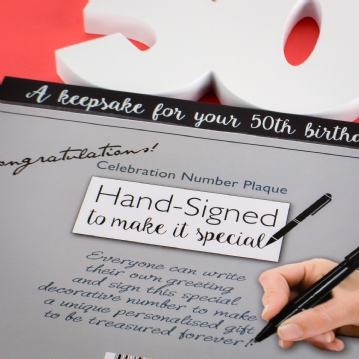 50th birthday signature numbers