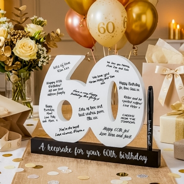 60th Birthday Signature Number