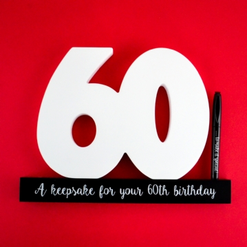 60th Birthday Signature Number Find Me A Gift