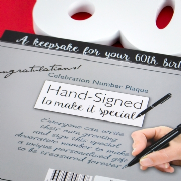 60th Birthday Signature Number