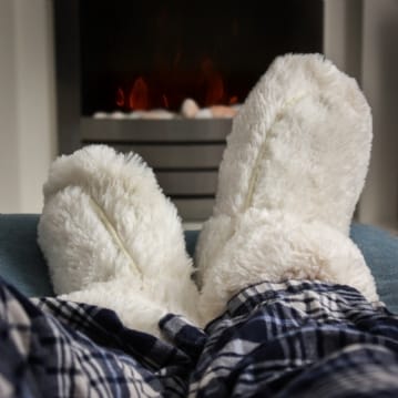 Cream Microwavable Slipper Boots