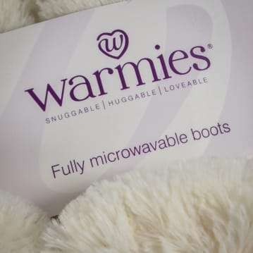 Cream Microwavable Slipper Boots