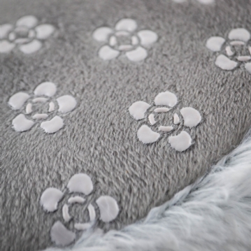 Plush Grey Microwavable Slippers