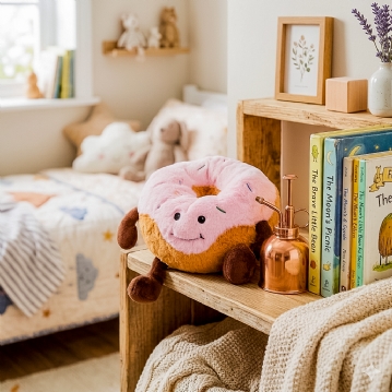 Pink Donut Warmies Plush