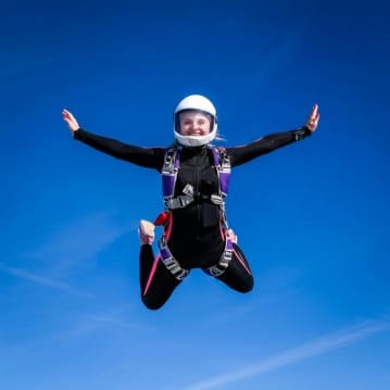 Solo Free Fall Skydiving over Suffolk-Norfolk Border