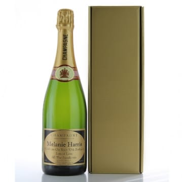 Boxed Bottle Of Personalised Champagne