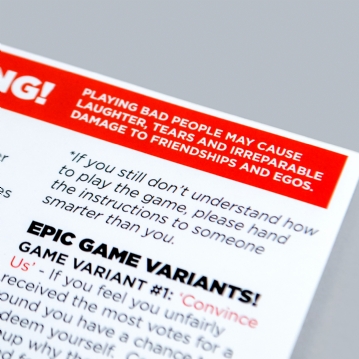 Bad People Adult Party Game