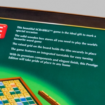 Prestige Scrabble with Rotating Turntable & Wooden Storage Box