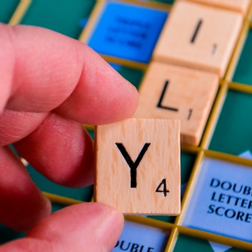Prestige Scrabble with Rotating Turntable & Wooden Storage Box