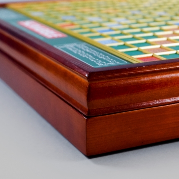 Prestige Scrabble with Rotating Turntable & Wooden Storage Box