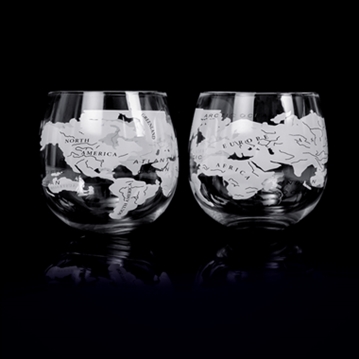 Set of 2 Globe Rocker Glasses