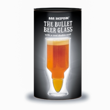 The Bullet Beer Glass with a Cool Double Wall