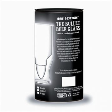 The Bullet Beer Glass with a Cool Double Wall