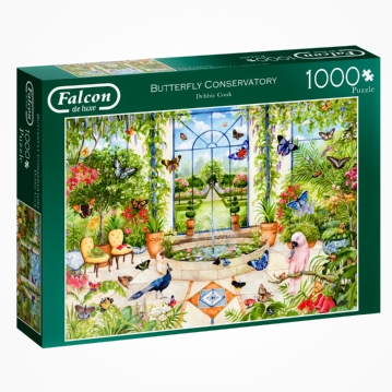 Butterfly Conservatory 1000 Piece Falcon Jigsaw Puzzle