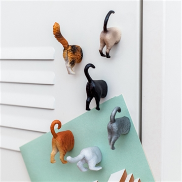 Set of 6 Cat Butt Magnets
